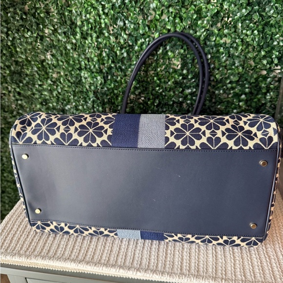 Kate Spade Navy and Cream Spade Floral Large Tote Bag - Picture 3 of 7